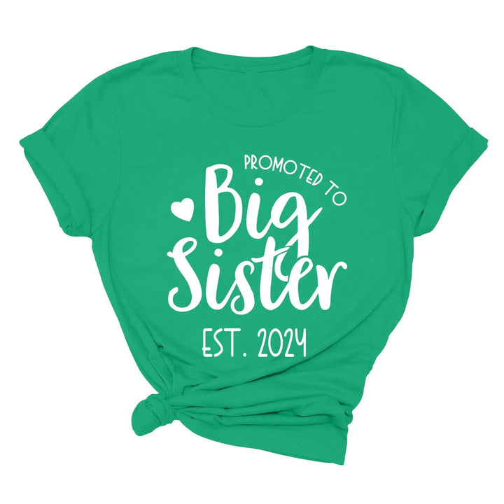 Promoted to Big Sister Shirt - Toddler & Kids Baby Announcement Tee Cypress DTF