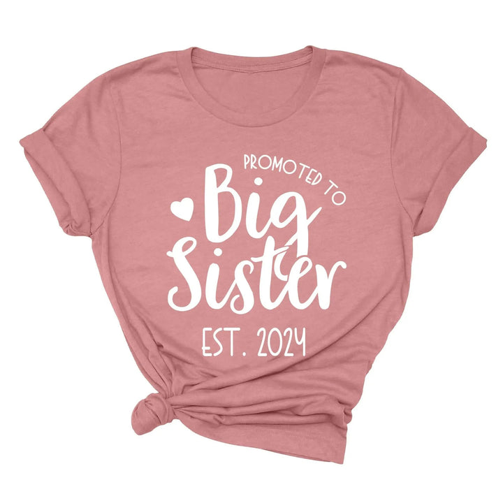 Promoted to Big Sister Shirt - Toddler & Kids Baby Announcement Tee Cypress DTF
