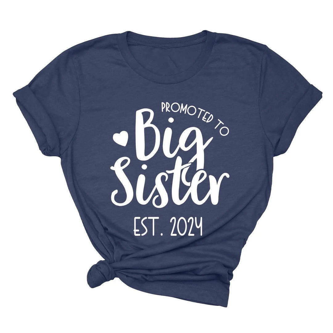 Promoted to Big Sister Shirt - Toddler & Kids Baby Announcement Tee Cypress DTF