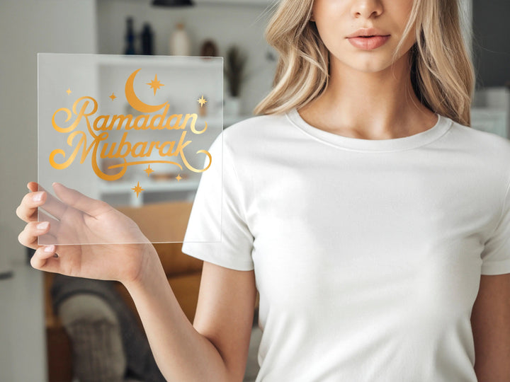 Ramadan Mubarak Gold Dtf Transfers | Islamic Day Dtf | Ramadan Gift Dtf Transfers