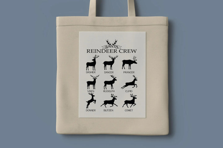 Reindeer Crew Christmas DTF Transfer, Warm Peel Iron-On for Shirts