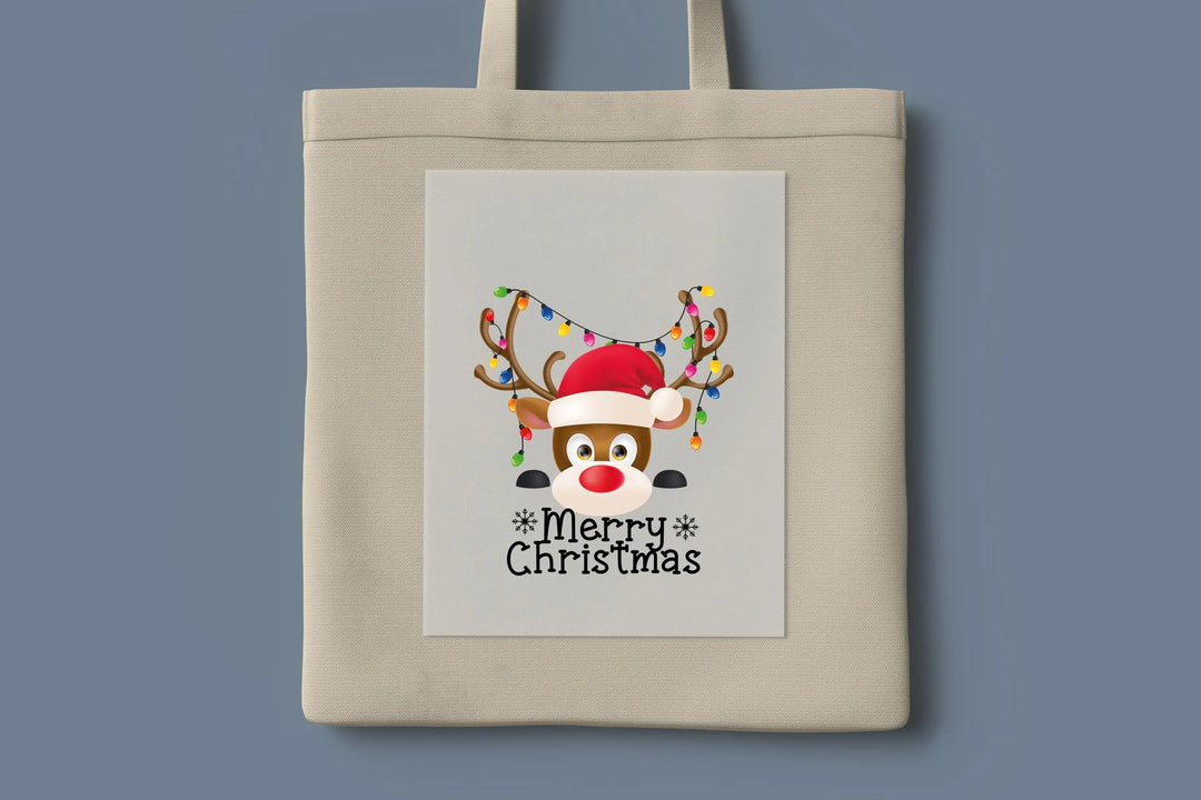 Reindeer Face DTF Transfers | Merry Christmas Family Matching DTF Transfers
