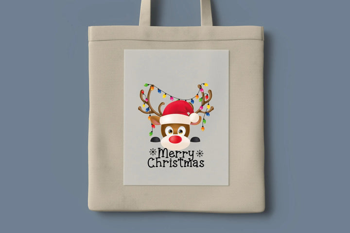 Reindeer Face DTF Transfers | Merry Christmas Family Matching DTF Transfers