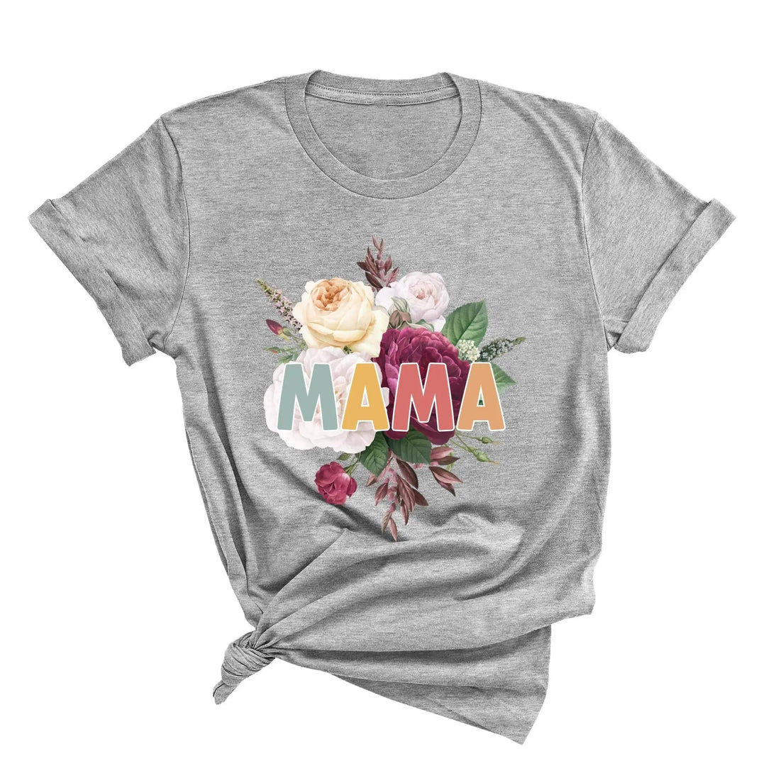 Retro Floral Mama T-Shirt - Vintage Flower Tee | Mother's Day Gift Cypress DTF