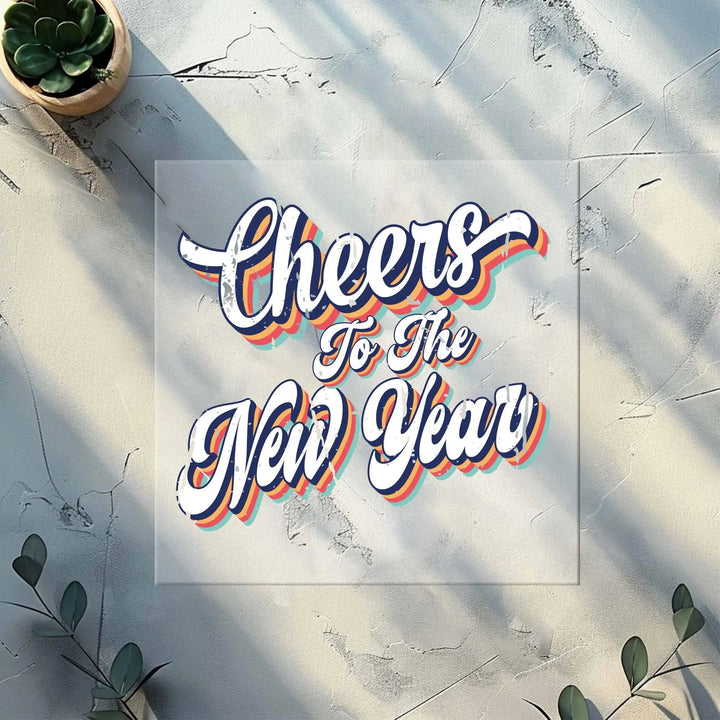 Retro New Year 2025 DTF Transfers | Cheers to the New Year DTF