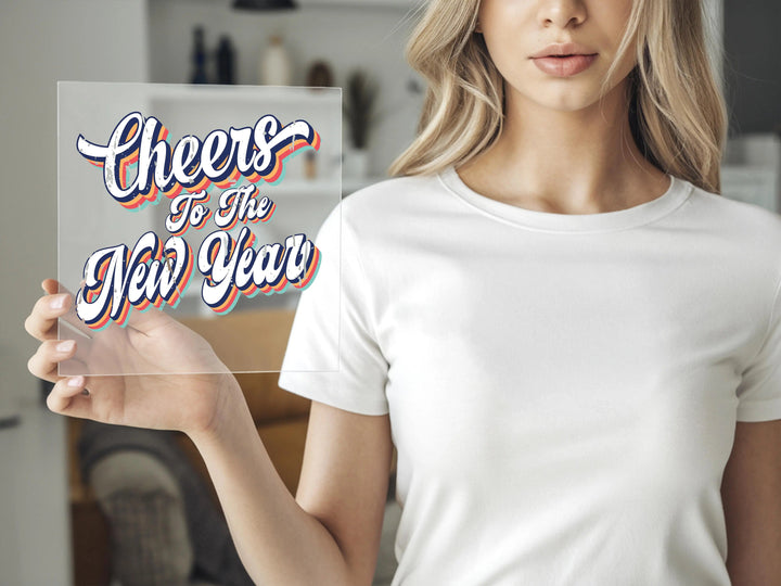 Retro New Year 2025 DTF Transfers | Cheers to the New Year DTF