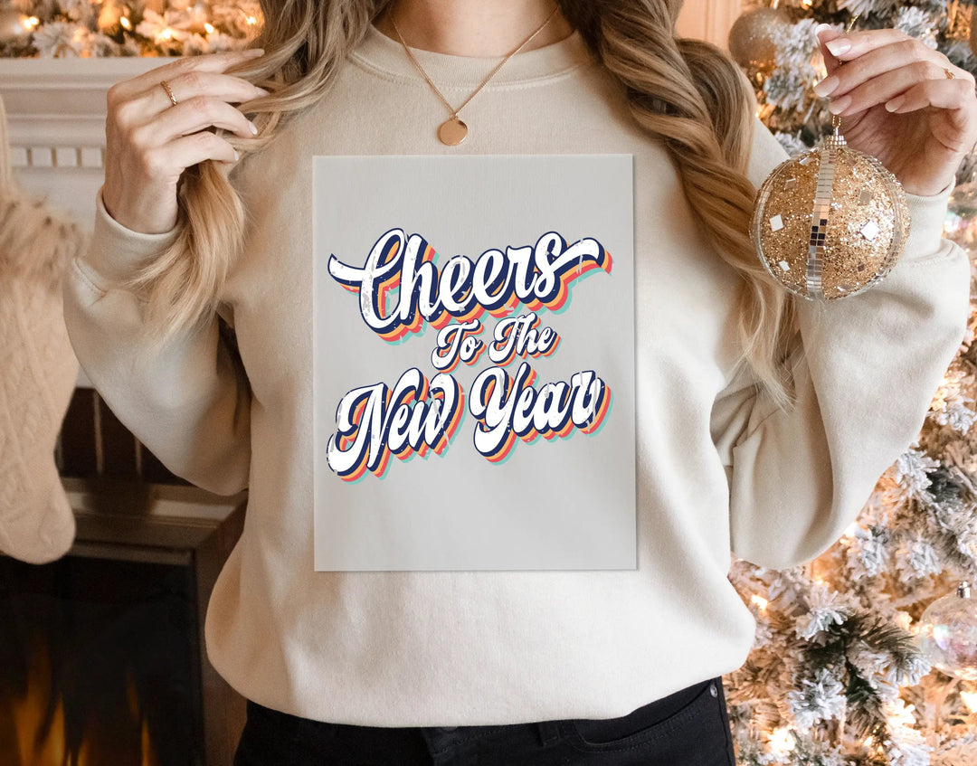 Retro New Year 2025 DTF Transfers | Cheers to the New Year DTF