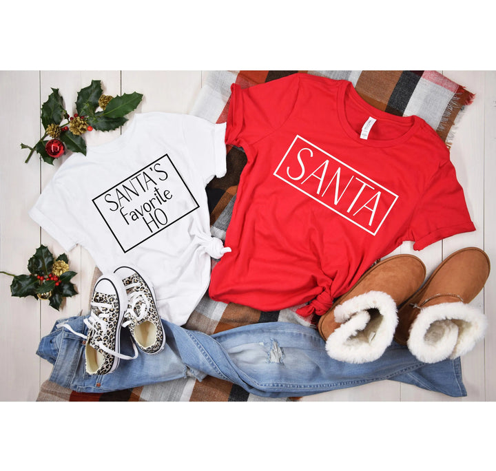 Santa's Favorite Ho Shirt | Santa & Mrs. Claus Couple Christmas Tee Cypress DTF