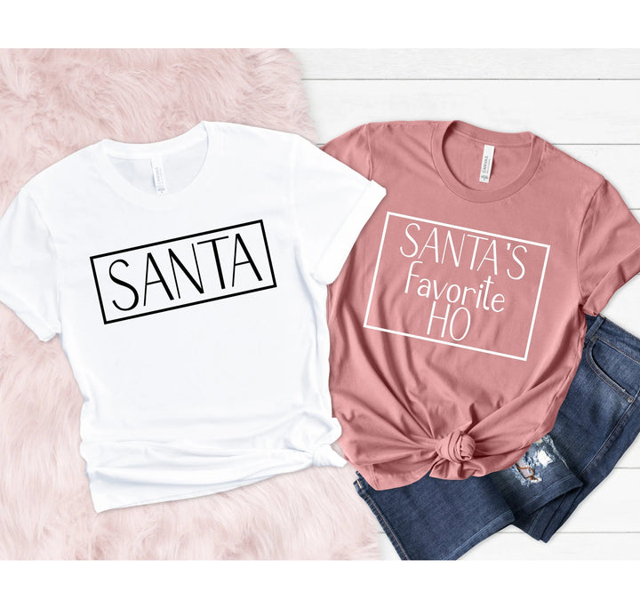 Santa's Favorite Ho Shirt | Santa & Mrs. Claus Couple Christmas Tee Cypress DTF