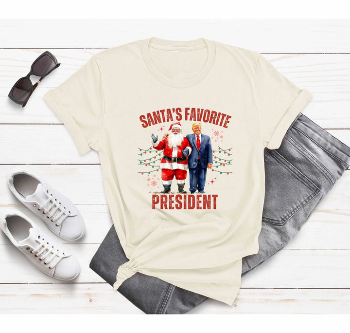 Santa's Favorite President Shirt | Christmas Trump Shirt Cypress DTF