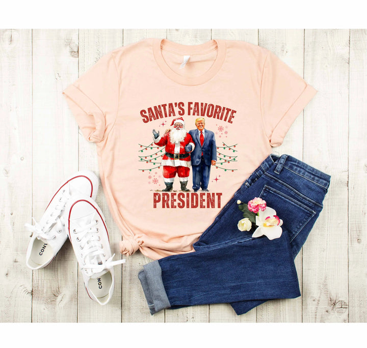 Santa's Favorite President Shirt | Christmas Trump Shirt Cypress DTF