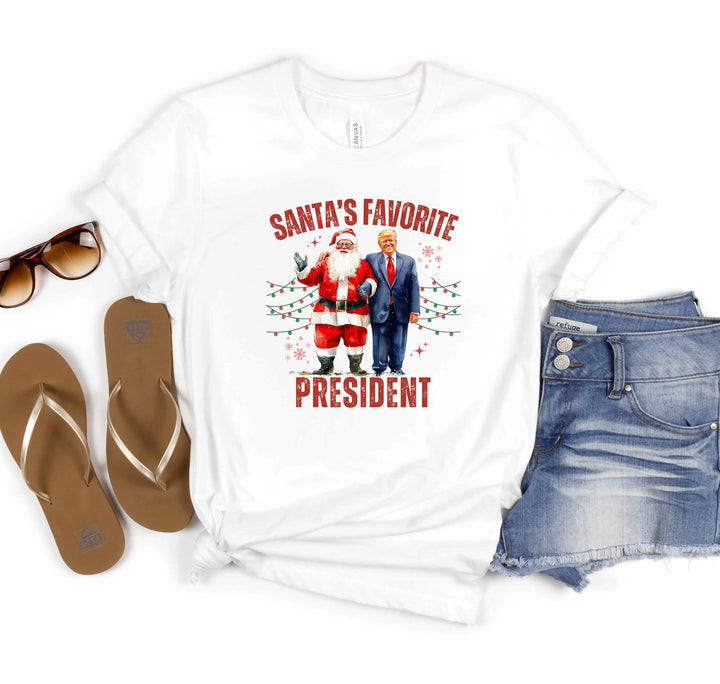 Santa's Favorite President Shirt | Christmas Trump Shirt Cypress DTF