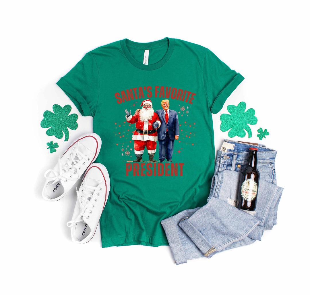 Santa's Favorite President Shirt | Christmas Trump Shirt Cypress DTF