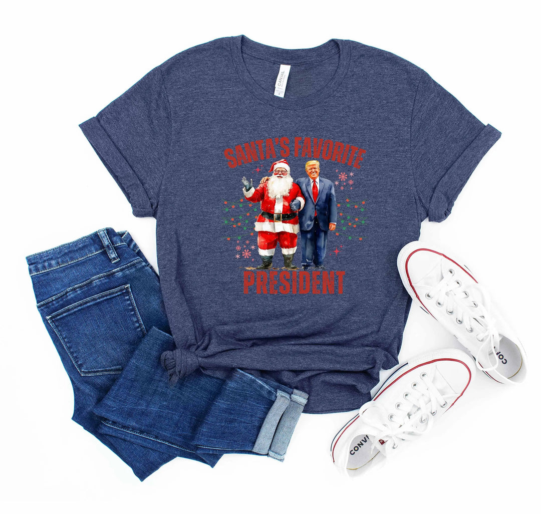 Santa's Favorite President Shirt | Christmas Trump Shirt Cypress DTF