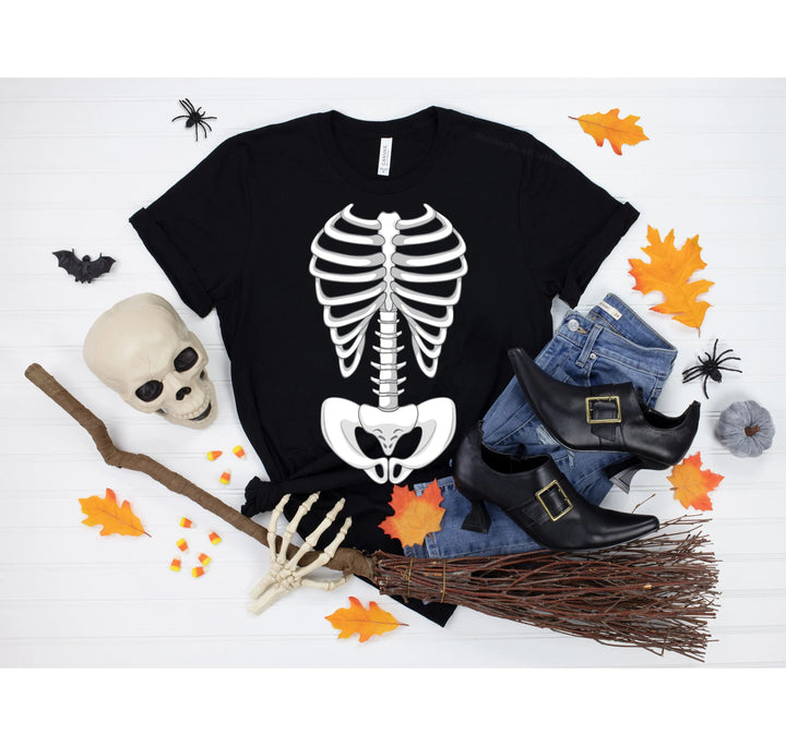 Skeleton Bones Rib Cage Shirt – Halloween Costume & Party Tee Cypress DTF