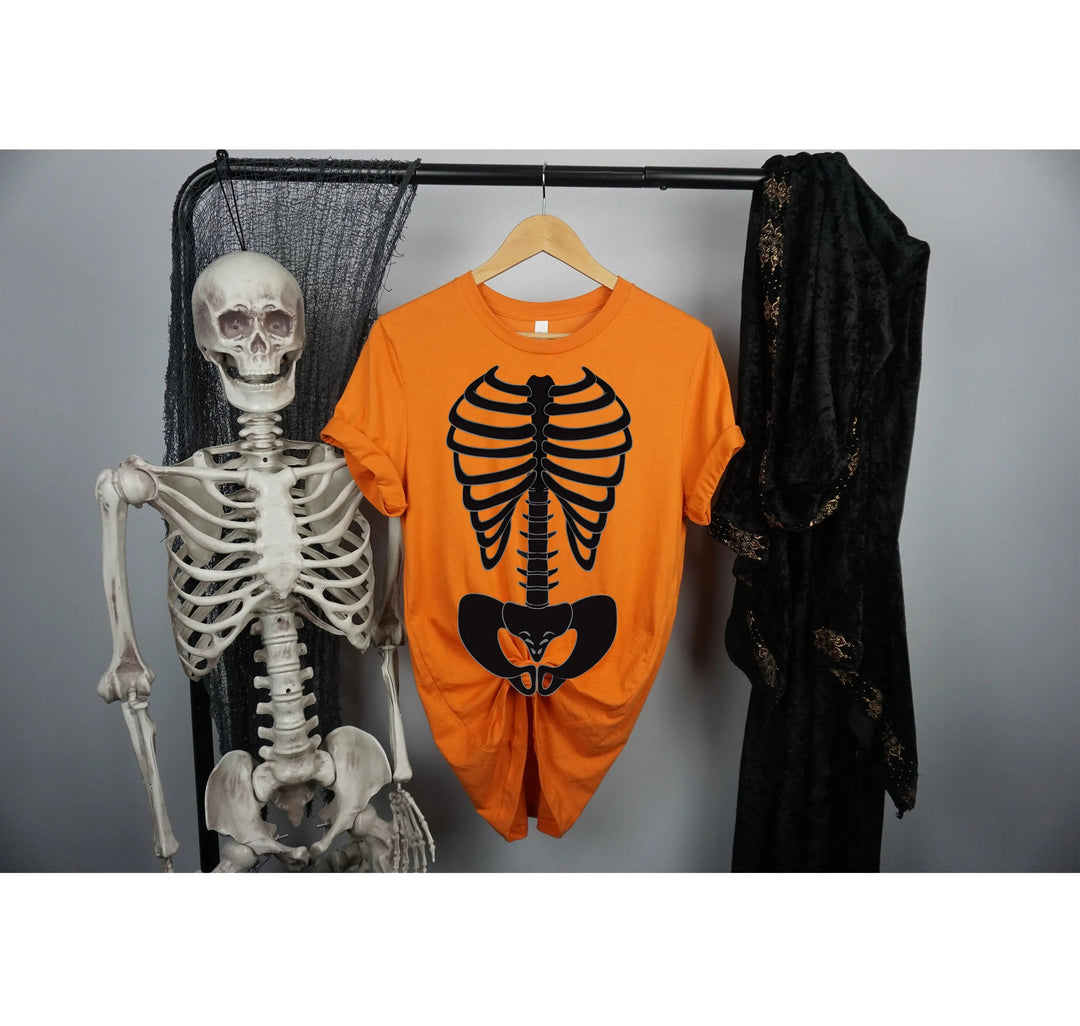 Skeleton Bones Rib Cage Shirt – Halloween Costume & Party Tee Cypress DTF