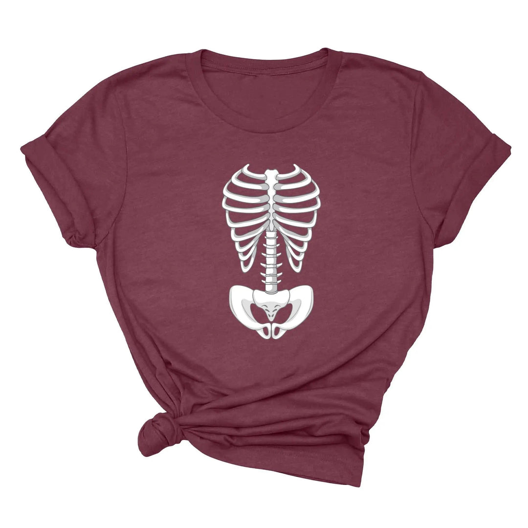 Skeleton Bones Rib Cage Shirt – Halloween Costume & Party Tee Cypress DTF