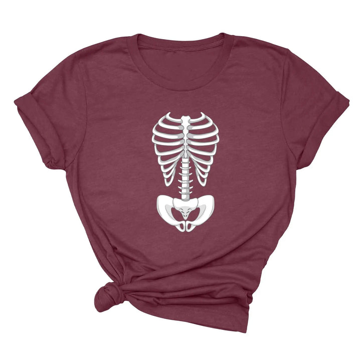 Skeleton Bones Rib Cage Shirt – Halloween Costume & Party Tee Cypress DTF