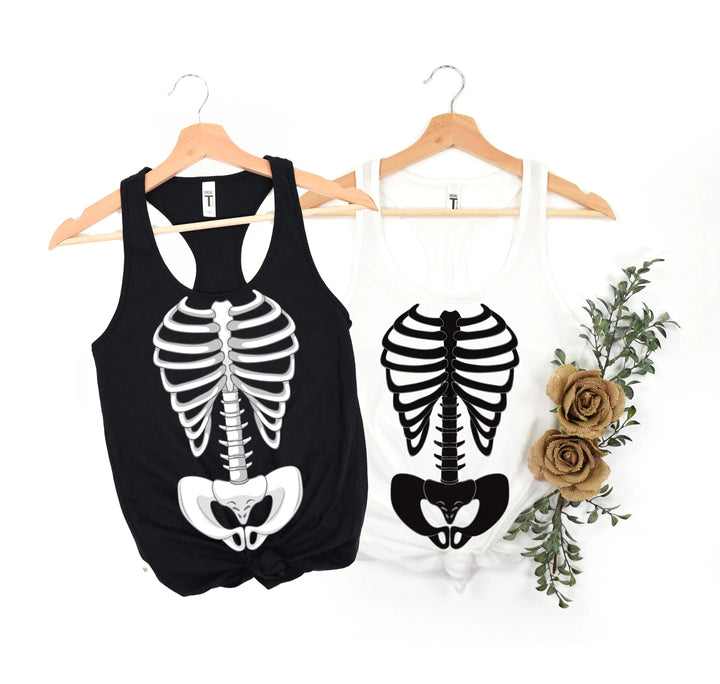 Skeleton Bones Rib Cage Tank Top– Halloween Costume & Party Tank Cypress DTF