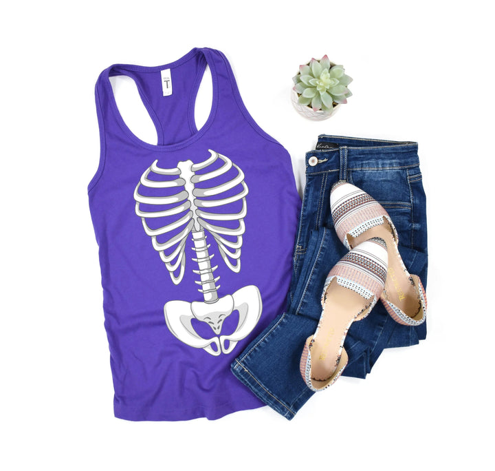 Skeleton Bones Rib Cage Tank Top– Halloween Costume & Party Tank Cypress DTF