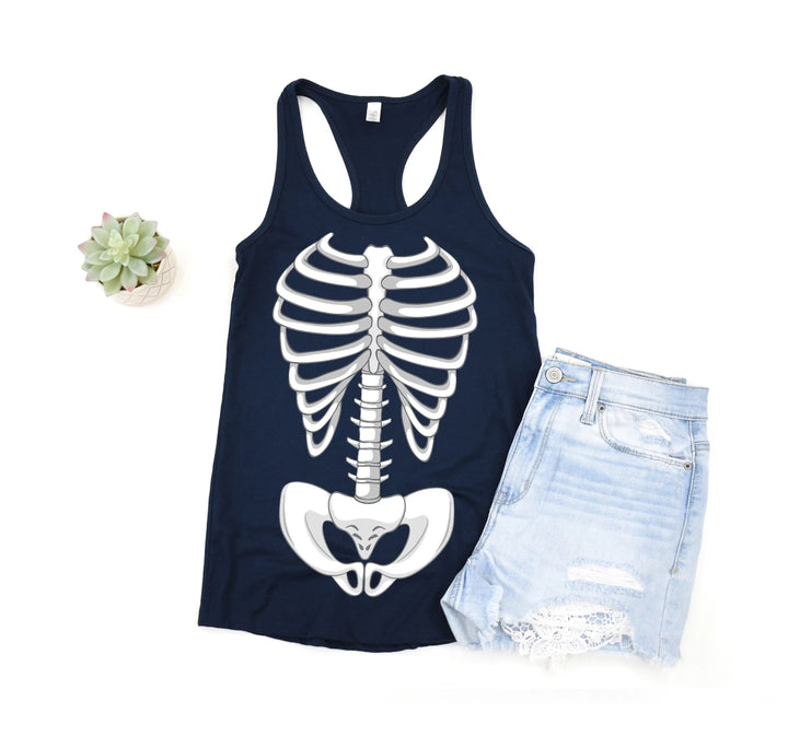Skeleton Bones Rib Cage Tank Top– Halloween Costume & Party Tank Cypress DTF