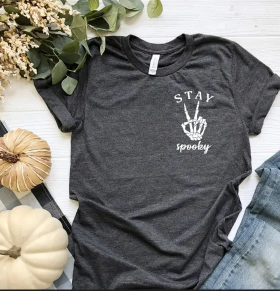 Skeleton Freedom Hands Shirt – Stay Spooky Halloween Tee for Women Cypress DTF