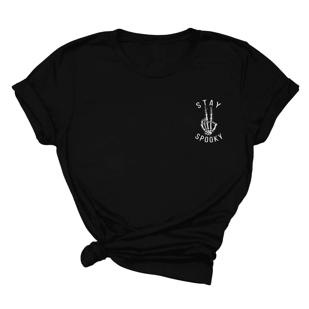 Skeleton Freedom Hands Shirt – Stay Spooky Halloween Tee for Women Cypress DTF