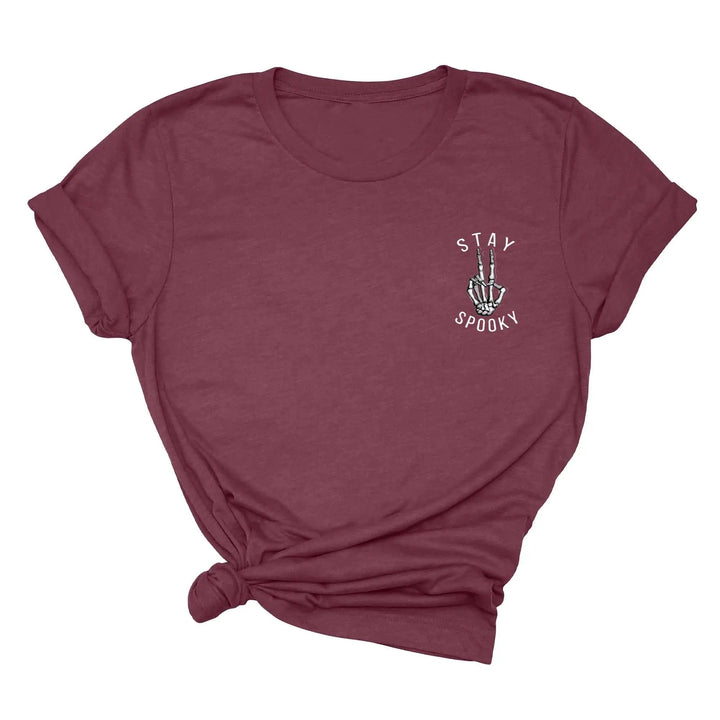 Skeleton Freedom Hands Shirt – Stay Spooky Halloween Tee for Women Cypress DTF