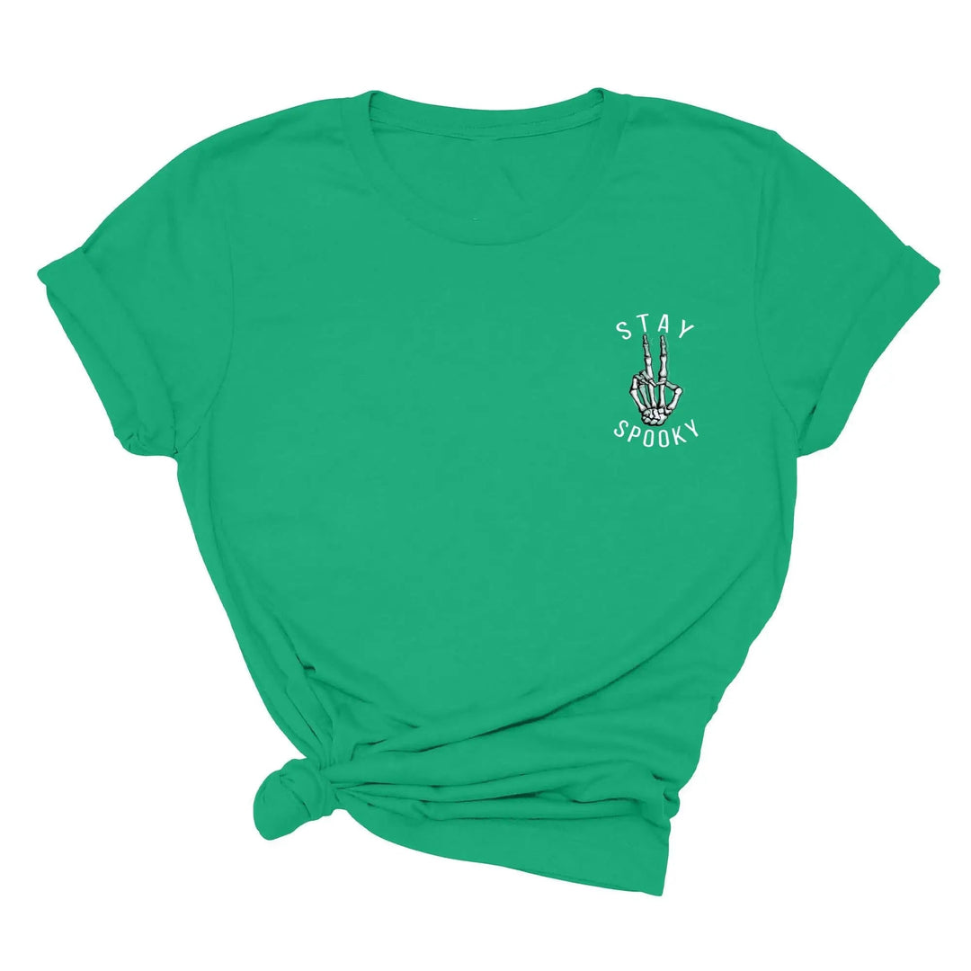 Skeleton Freedom Hands Shirt – Stay Spooky Halloween Tee for Women Cypress DTF