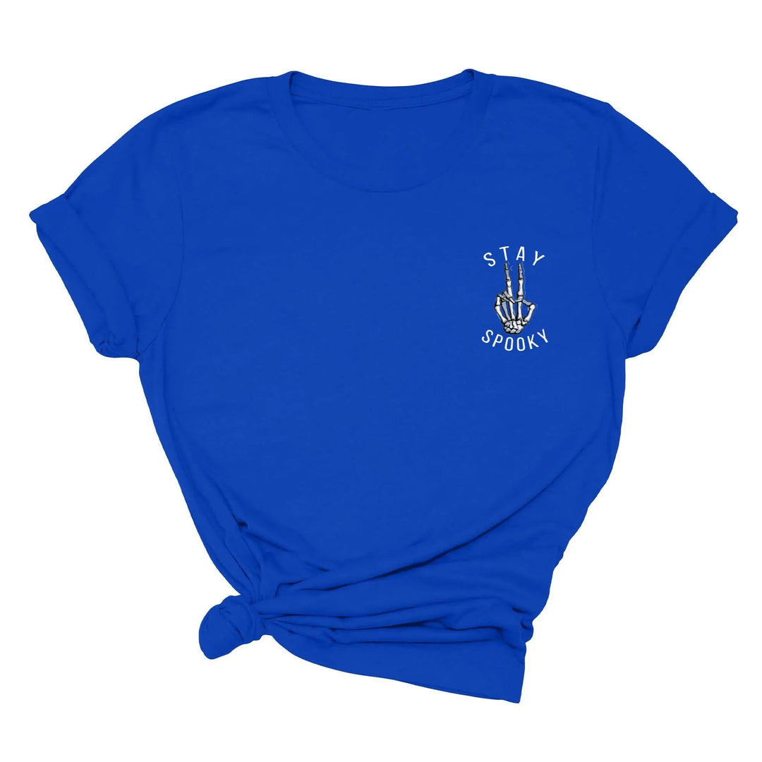 Skeleton Freedom Hands Shirt – Stay Spooky Halloween Tee for Women Cypress DTF