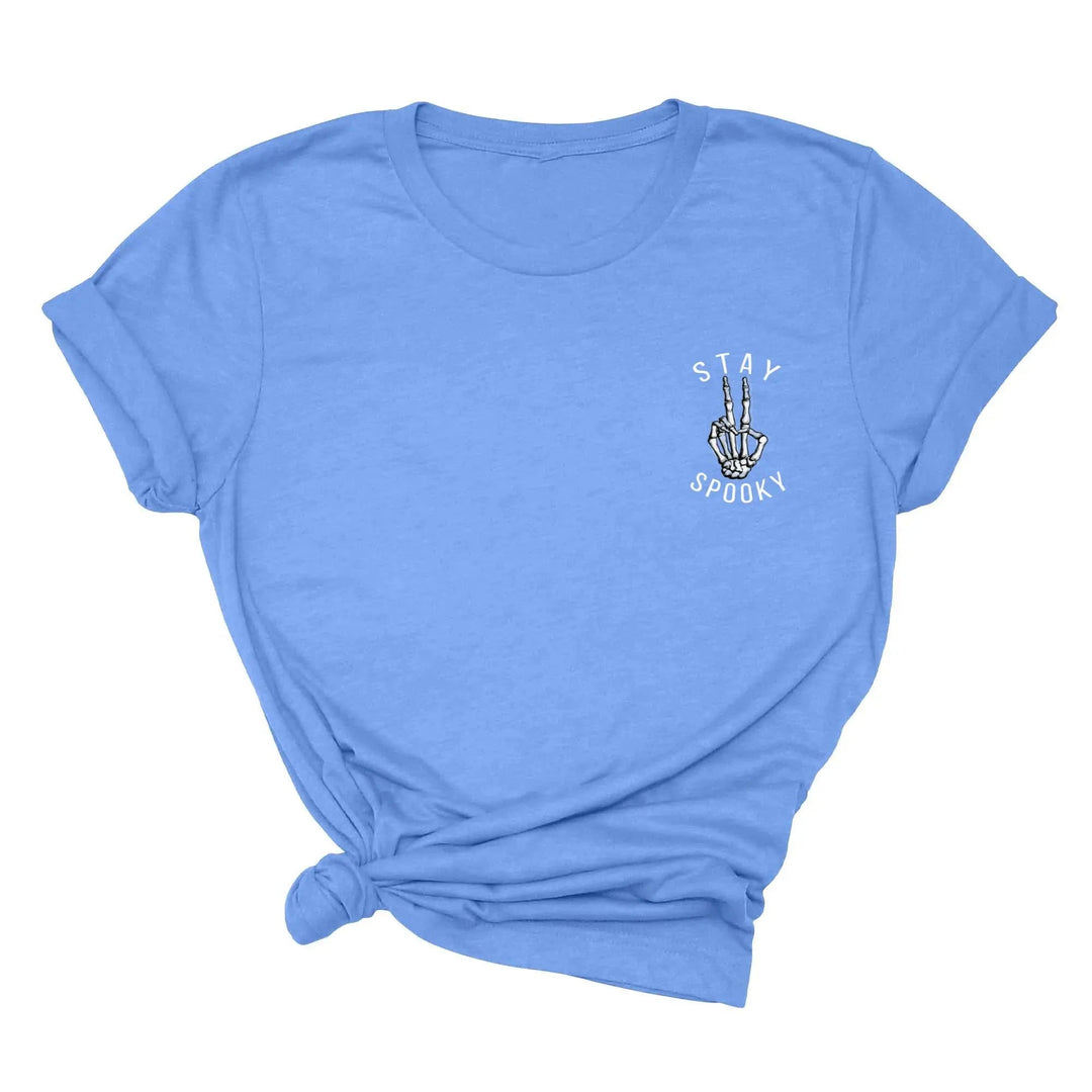 Skeleton Freedom Hands Shirt – Stay Spooky Halloween Tee for Women Cypress DTF