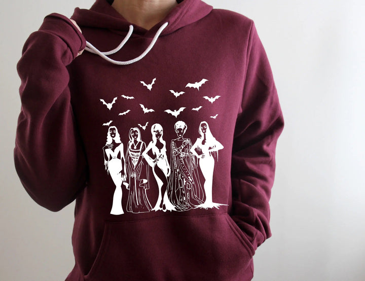 Spooky Squad Hoodie - Halloween Horror & Fall Design for Women Cypress DTF