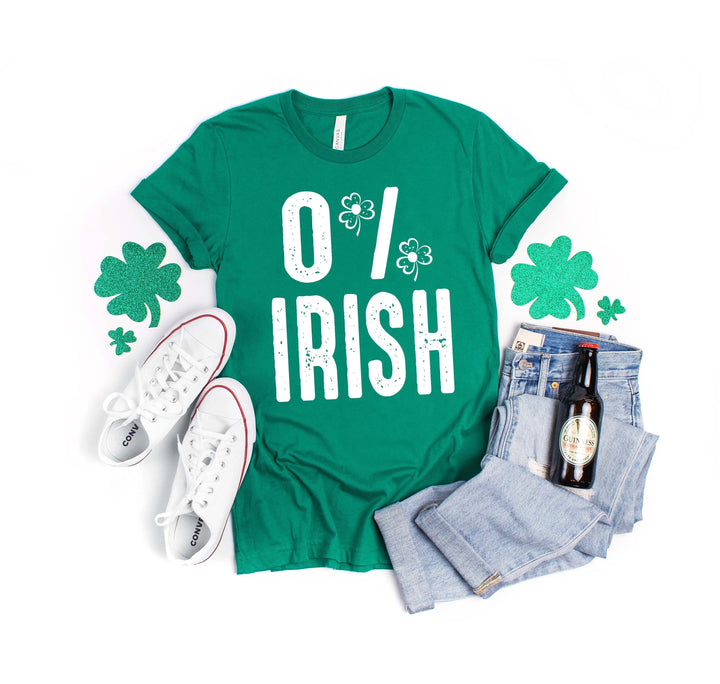 St. Patrick's Day 0% Irish Shirt - Funny Shamrock Tee for Men & Women Cypress DTF