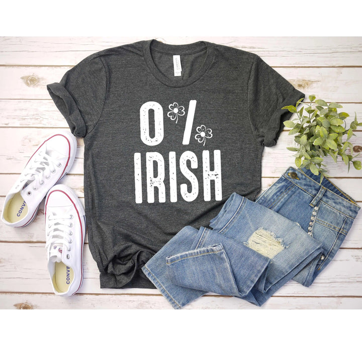 St. Patrick's Day 0% Irish Shirt - Funny Shamrock Tee for Men & Women Cypress DTF