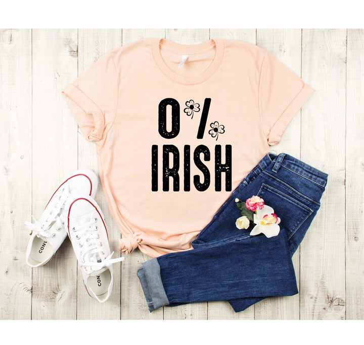 St. Patrick's Day 0% Irish Shirt - Funny Shamrock Tee for Men & Women Cypress DTF