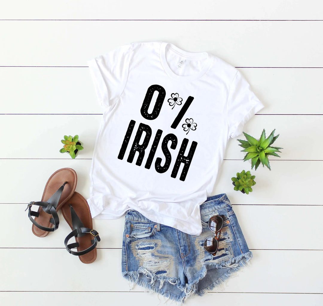 St. Patrick's Day 0% Irish Shirt - Funny Shamrock Tee for Men & Women Cypress DTF