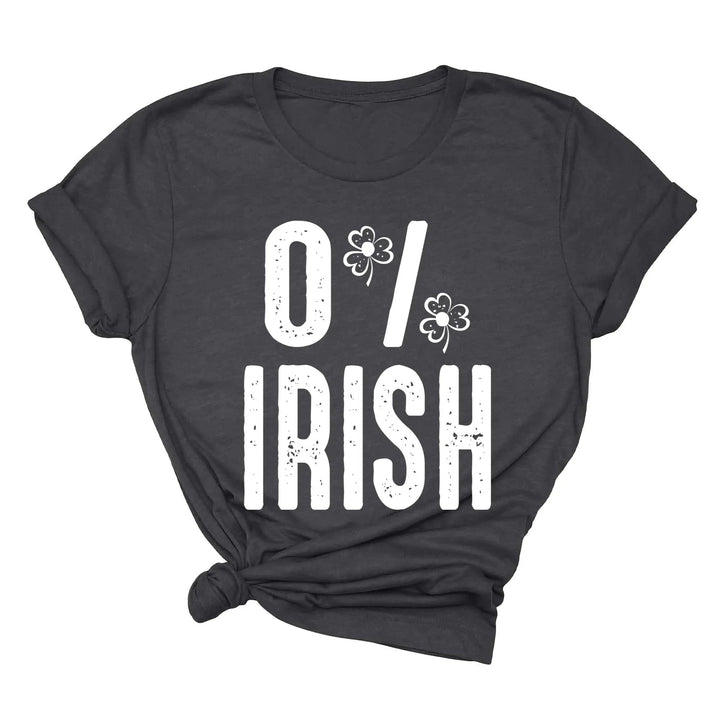 St. Patrick's Day 0% Irish Shirt - Funny Shamrock Tee for Men & Women Cypress DTF