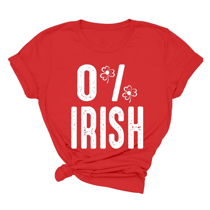 St. Patrick's Day 0% Irish Shirt - Funny Shamrock Tee for Men & Women Cypress DTF