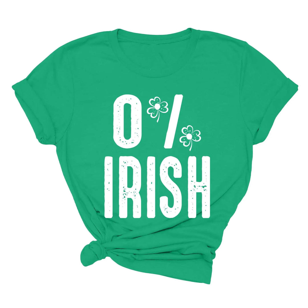 St. Patrick's Day 0% Irish Shirt - Funny Shamrock Tee for Men & Women Cypress DTF