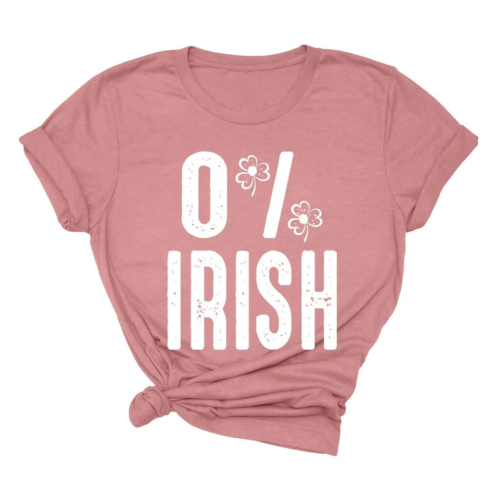St. Patrick's Day 0% Irish Shirt - Funny Shamrock Tee for Men & Women Cypress DTF