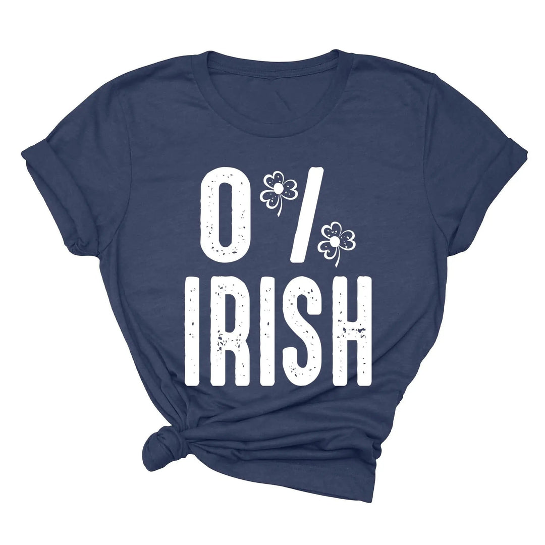 St. Patrick's Day 0% Irish Shirt - Funny Shamrock Tee for Men & Women Cypress DTF