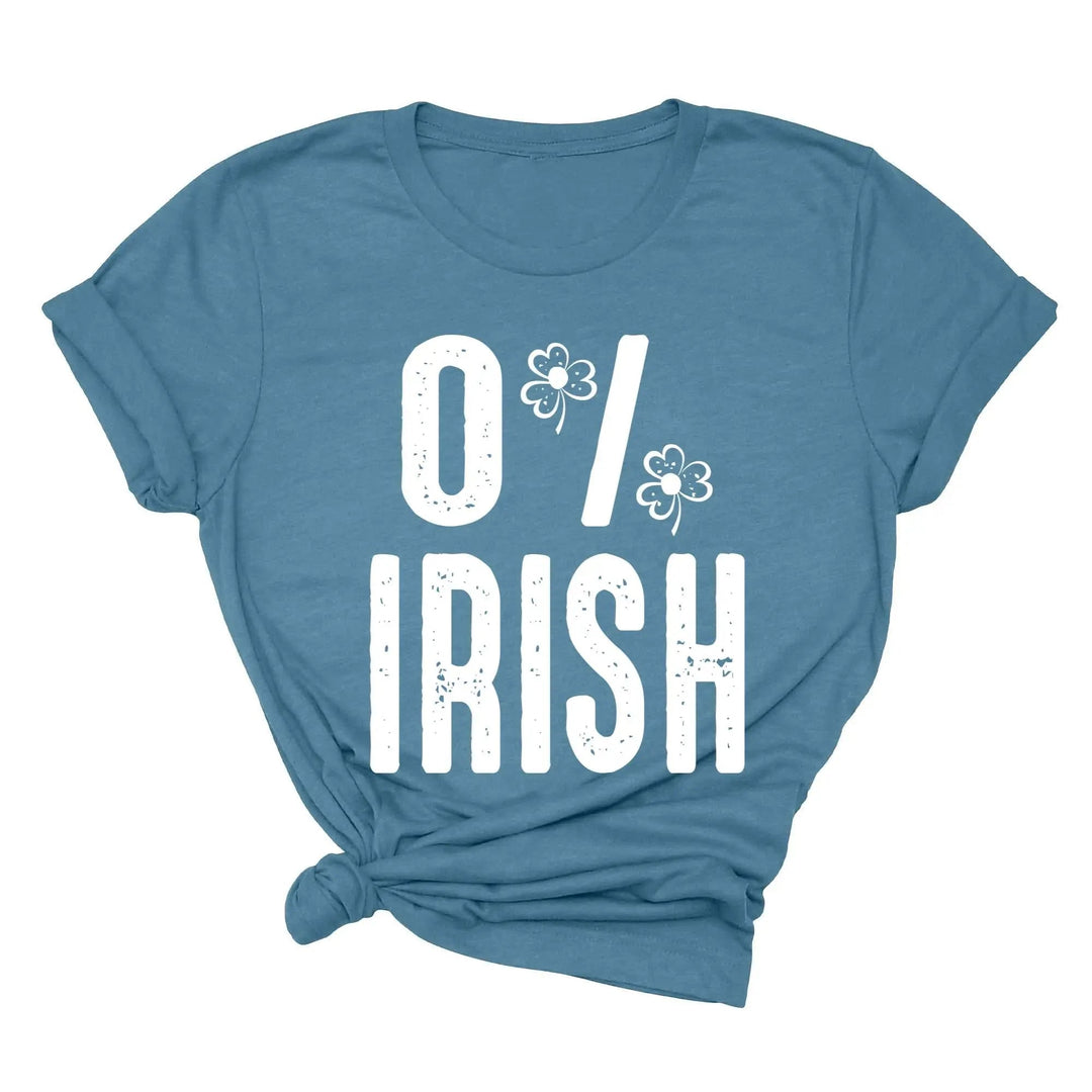 St. Patrick's Day 0% Irish Shirt - Funny Shamrock Tee for Men & Women Cypress DTF