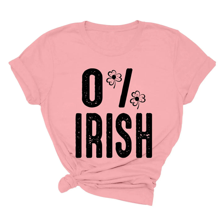 St. Patrick's Day 0% Irish Shirt - Funny Shamrock Tee for Men & Women Cypress DTF