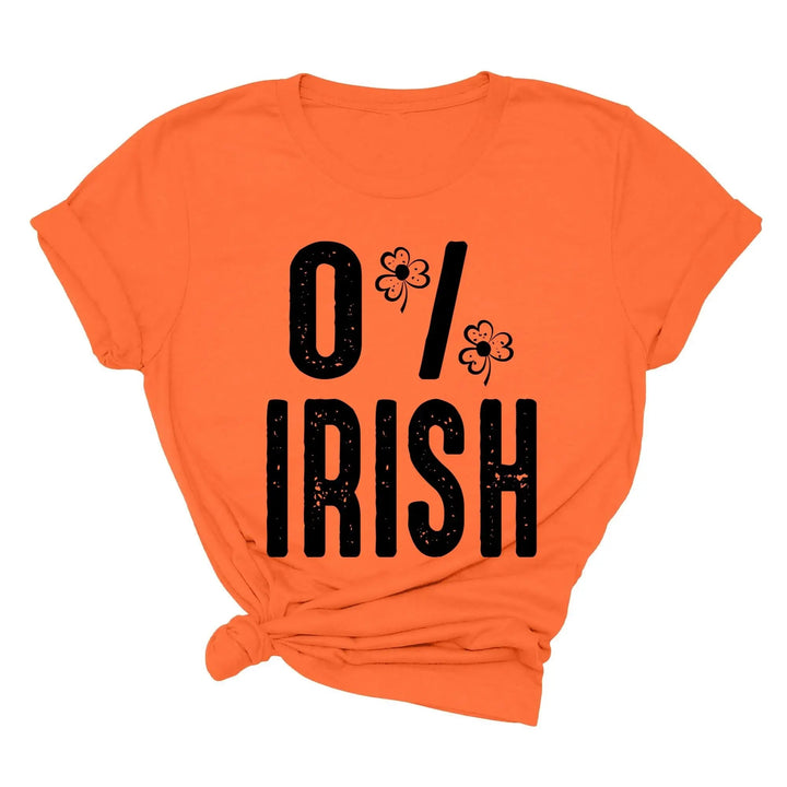 St. Patrick's Day 0% Irish Shirt - Funny Shamrock Tee for Men & Women Cypress DTF