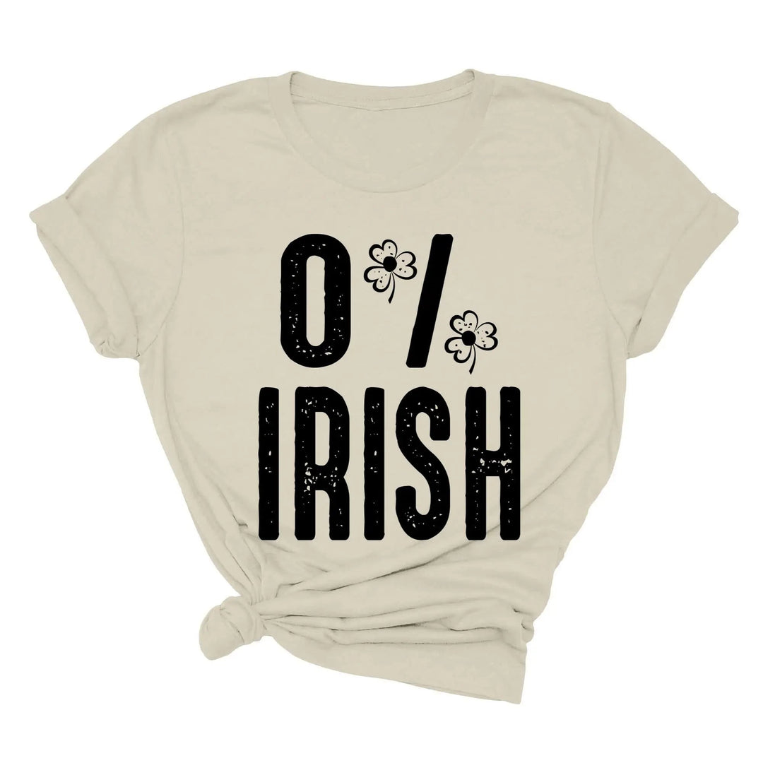 St. Patrick's Day 0% Irish Shirt - Funny Shamrock Tee for Men & Women Cypress DTF