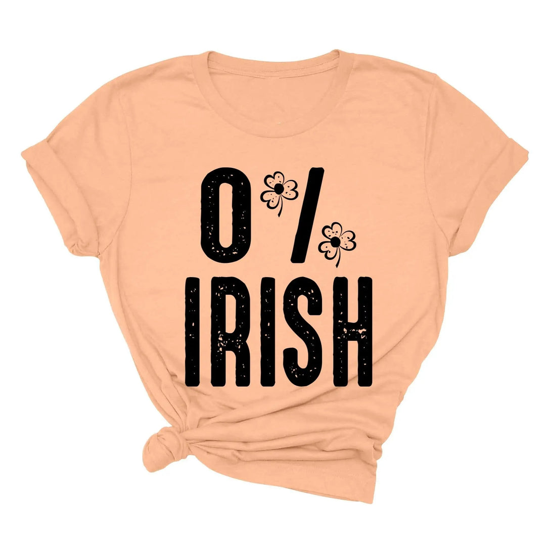 St. Patrick's Day 0% Irish Shirt - Funny Shamrock Tee for Men & Women Cypress DTF