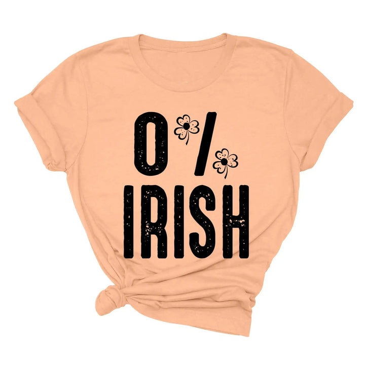 St. Patrick's Day 0% Irish Shirt - Funny Shamrock Tee for Men & Women Cypress DTF