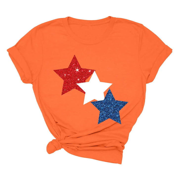Star Colorly 4th of July Shirt - Red, White & Blue Independence Day Tee Cypress DTF