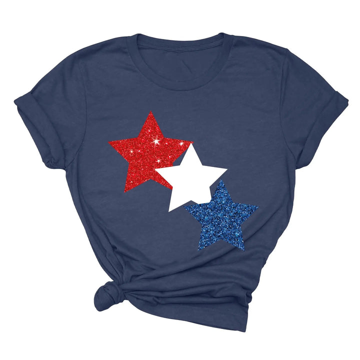 Star Colorly 4th of July Shirt - Red, White & Blue Independence Day Tee Cypress DTF