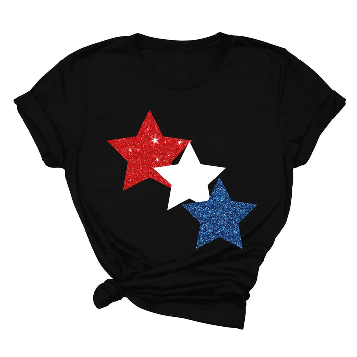 Star Colorly 4th of July Shirt - Red, White & Blue Independence Day Tee Cypress DTF